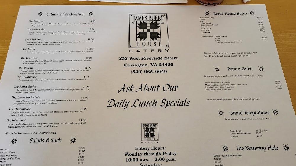 James Burke House Eatery Menu image 4